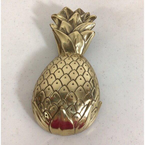 Douglas Paquette Rhode Island Signed Brass Pineapple Door Knocker - Picture 5 of 7